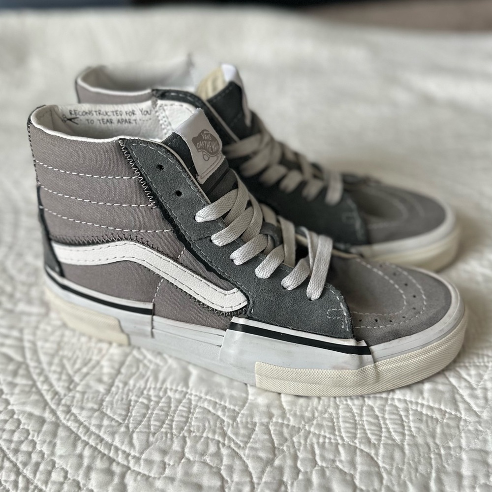 Vans Sk8-Hi Reconstruct Grey & White High Top